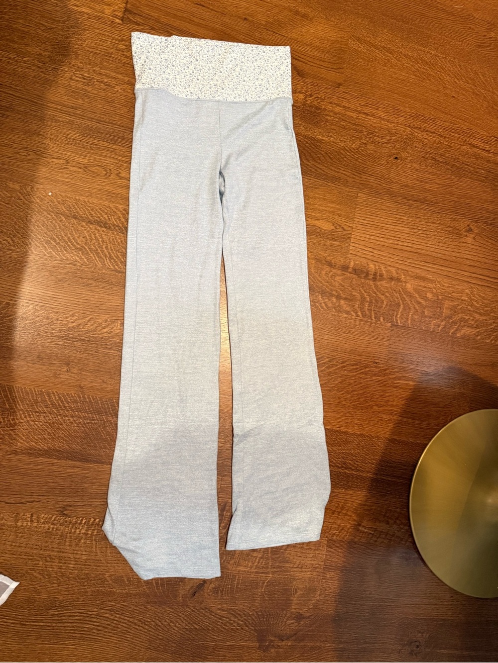 Hollister Girls Light Blue Fold-Over Waist Leggings